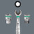 Wera Tools WERA-05005430001 Magnetic Socket Rail B 4 Zyklop Socket Set 3/8" Drive (9pc)