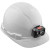 Klein KLE-60107RL Class-E Non-Vented Hard Hat (White)  with Rechargeable Headlamp