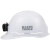 Klein KLE-60107RL Class-E Non-Vented Hard Hat (White)  with Rechargeable Headlamp