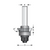 Dimar DIM-116RT4-15 1in Dia Carbide Tipped Trim Cutter Assembly 4 Flutes 15 Deg 1/4in Shank