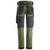 Snickers Workwear SNI-6341310XX 6341 Allroundwork Stretch Trousers Khaki Green - Black