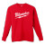 Milwaukee MIL-608RXX GRIDIRON Heavy Duty Long Sleeve Logo Tee - Red