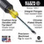 Klein Tools KLE-601-6 3/16in 3/16in Cabinet Screwdriver, 6in Round Shank