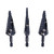 Klein Tools KLE-QRST2S Step Drill Bit Set, Quick-Release, Double Fluted, 3-Piece