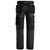 Snickers Workwear SNI-62510404XXX 6251 Stretch Loose Fit Work Trousers with Holster Pockets - Black