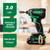 Metabo HPT HPT-KC18DEX4 18V Multivolt 4-Piece 2x 2.0Ah Combo Kit