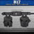 Badger Tool Belts OCC-463210-XX B17 Twin Tool Belt Setup (Framer Side by Side Set) - Gunmetal - layout and dimensions