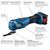 Bosch BOS-GOP18V-34B12 18V Brushless StarlockPlus Oscillating Multi-Tool 2.0Ah Kit