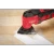 Milwaukee 3-1/2in triangle sandpaper in use on wood