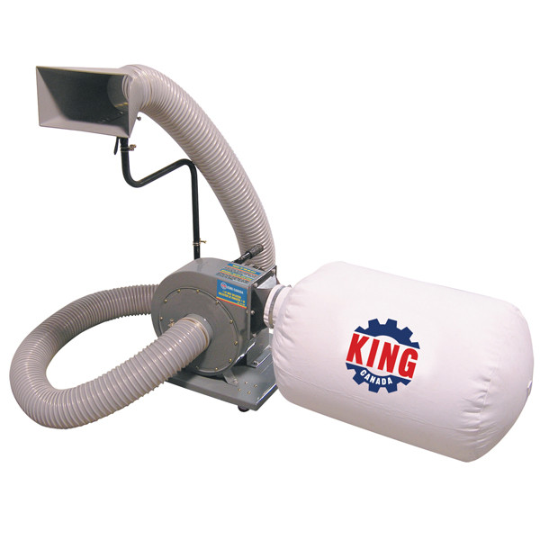 King Canada KING-KC-1105C 1HP 600 CFM Single Bag Dust Collector