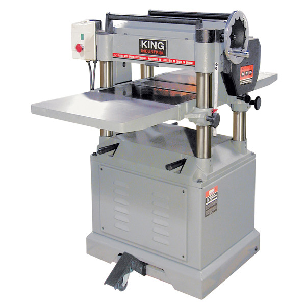 King Industrial KING-KC-385FX 15in Stationary Planer with Built In Mobility