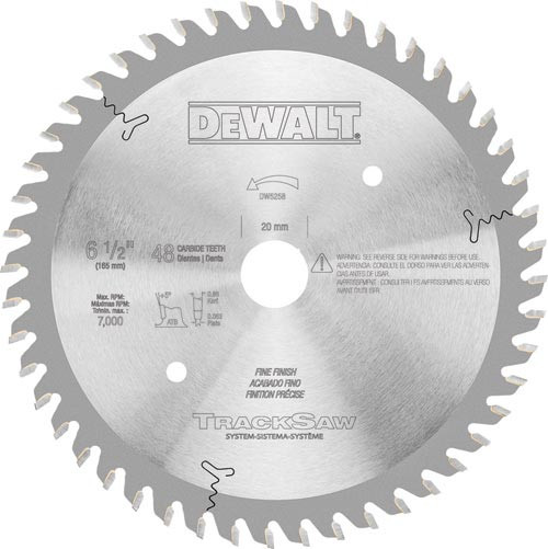 DEWALT DEW-DW5258 6-1/2in 48T Blade for DWS520 TrackSaw