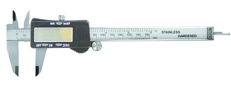 ROK-28123 6" Digital Caliper with Fractional, Decimal Inch, Metric
