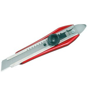 Tajima TAJ-AC-521R Aluminist 3/4in Knife with Pry Tab/Dial Lock/Red