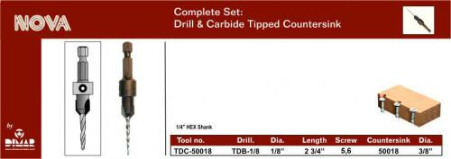 Dimar DIM-TDC-50018 Carbide Countersink for #9 Screws