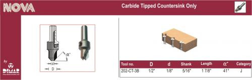Dimar DIM-202-CT-3B Carbide Countersink for #8 Screws