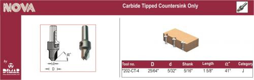 Dimar DIM-202-CT-4 Carbide Countersink for #9, 10 Screws