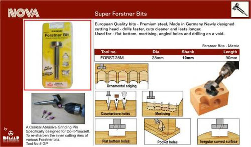 Dimar DIM-FORST-28M Size 28mm Forstner Bit