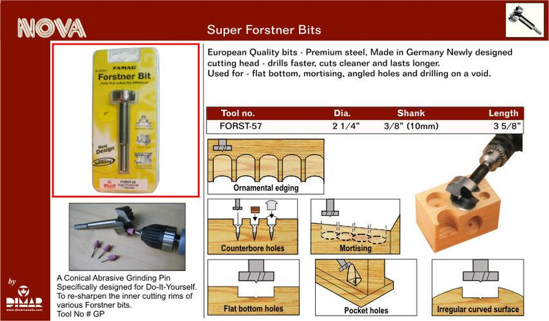 Dimar DIM-FORST-57 Size 2 1/4in Forstner Bit