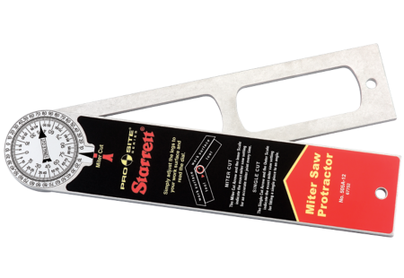 Starrett STAR-505A-12 12" Aluminum Miter Protractor