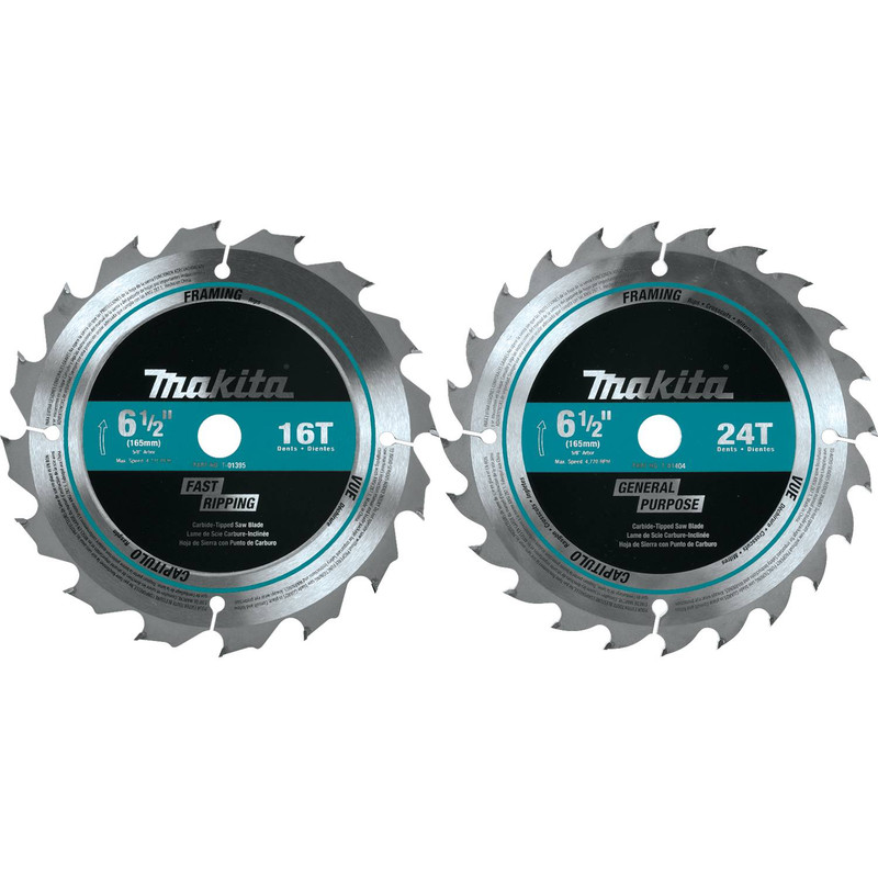 Makita MAK-T-01426 6-1/2in Circular Saw Blade Combo 16T+24T
