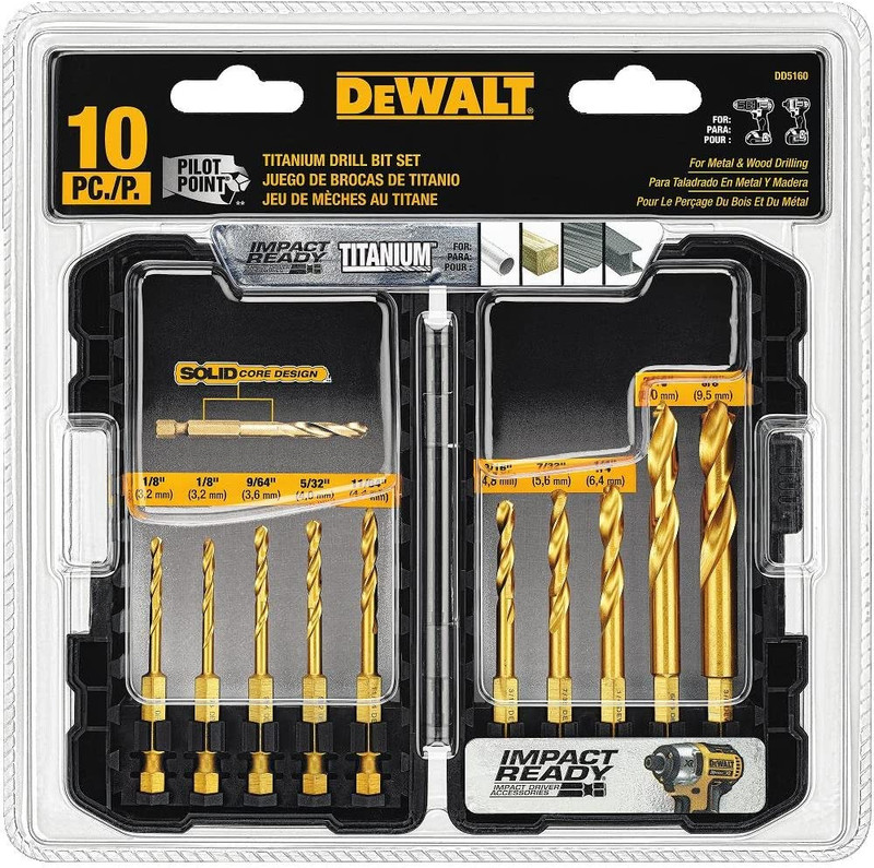 DEWALT DEW-DD5160 10 Pk Impact Drilling Set