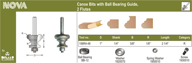 Dimar DIM-156R4-48 Canoe Bit
