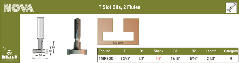 Dimar DIM-146R8-28 T SLOT BIT 3
