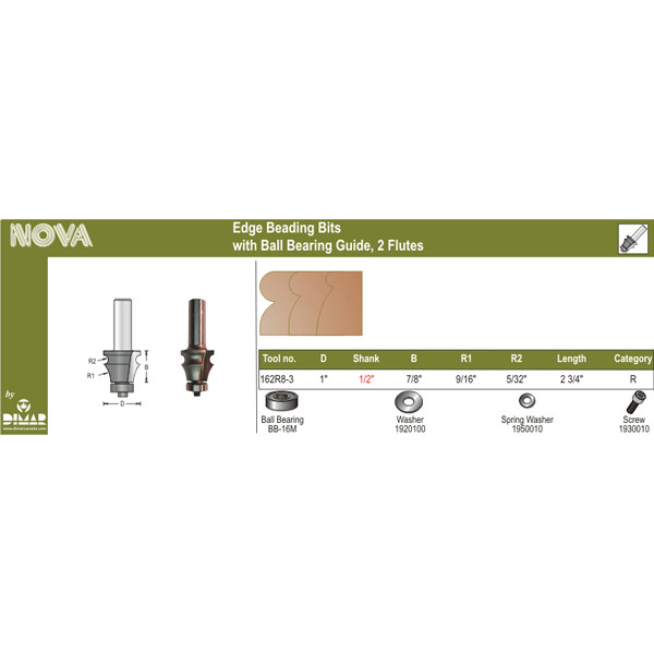 Dimar DIM-162R8-3 Edge Beading Bit 2
