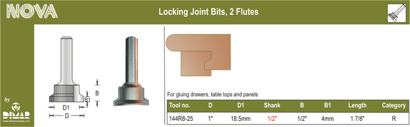 Dimar DIM-144R8-25 Locking Joint Bit 2
