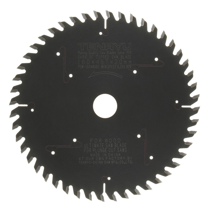 Tenryu TEN-PSW-16048AB2 160mm x 48T Festool TS55 Wood Crosscut Blade