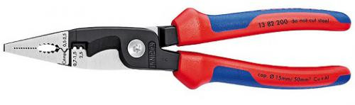 Knipex KNIP-1382200SB 8in Electrician Installation 6 in 1 Pliers/Wire Stripper Comfort