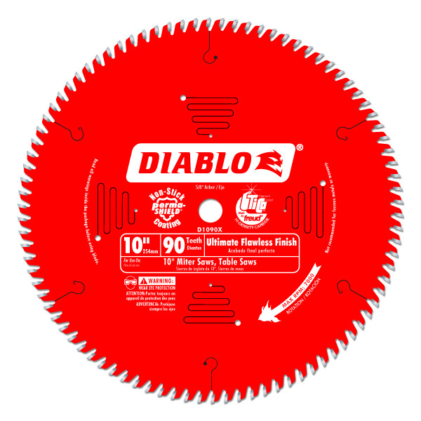 Diablo FRE-D1090X 10in x 90 Teeth Ultimate Finish Blade