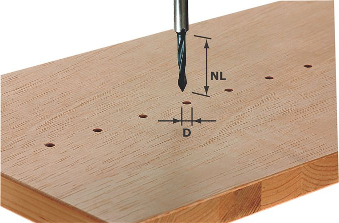 Festool FES-491064 Dowel Drill Bit HW 5x30mm