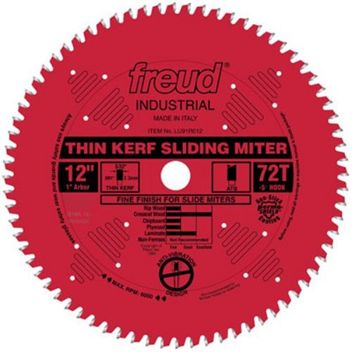 Freud FRE-LU91R012 12in X 72T ATB Thin Kerf Sliding Miter Saw Blade