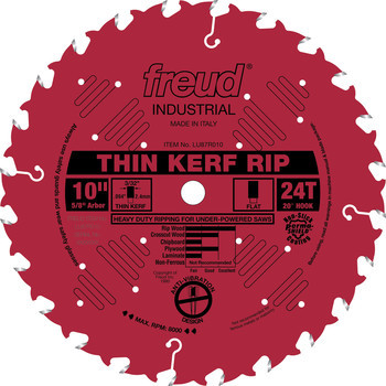 Freud FRE-LU87R010 10in X 24T FTG Thin Kerf Rip Saw Blade