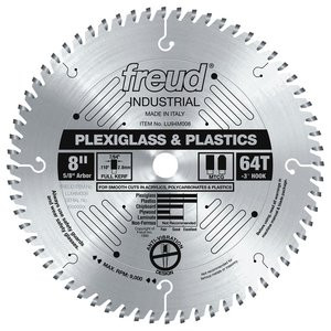 Freud FRE-LU94M008 8in X 64T Full Kerf MTCG Plexiglass & Plastics Blade