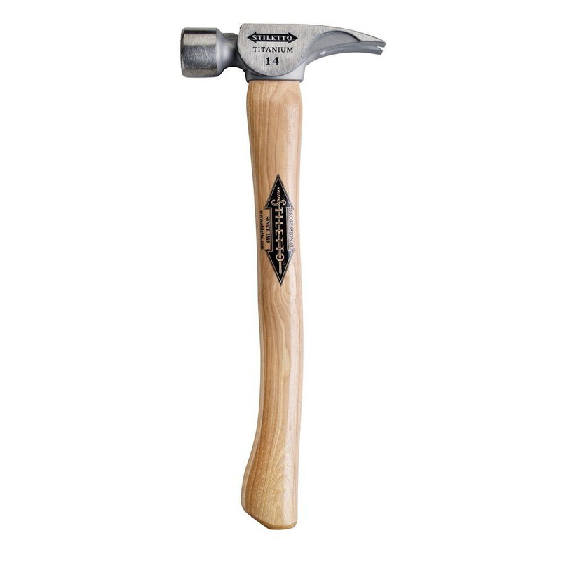 Stiletto Tool STIL-TI14SC 14 oz Titanium Smooth Face/ Curved 18in Framer Hickery Handle