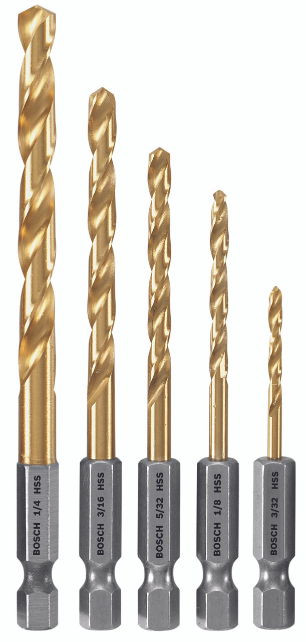 Bosch BOS-TI5IM 5 pc. Impact Tough Titanium Drill Bit Set