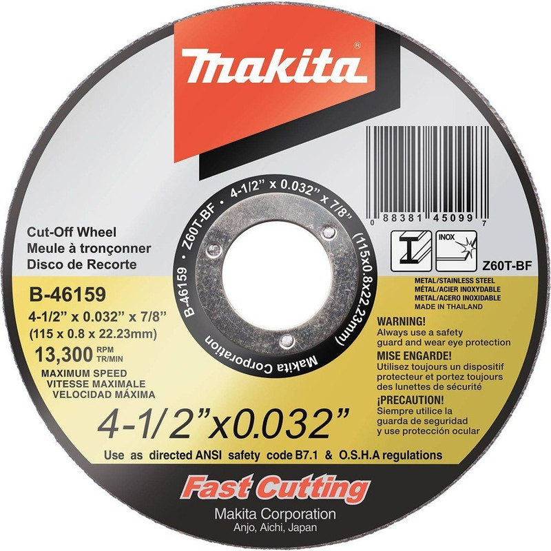 Makita MAK-B-46159-25 25pk 4.5 X 1/32in Zip Disc Type 1