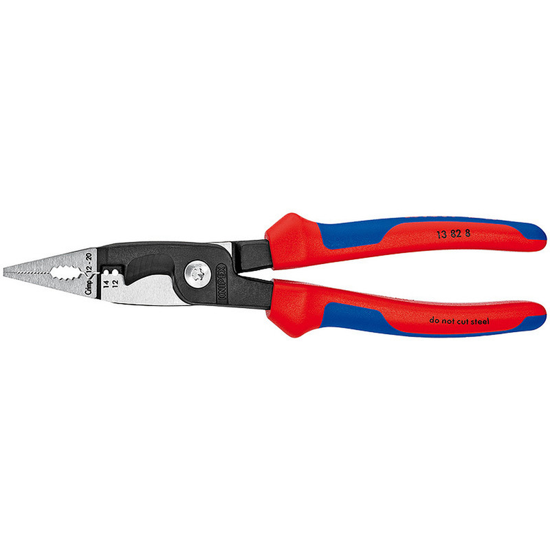 Knipex KNIP-13828TBKA Tethered 6-in-1 Electrical Pliers