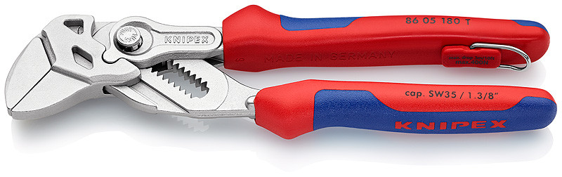 Knipex KNIP-8605180TBKA Tethered 7-1/4in Pliers Wrench