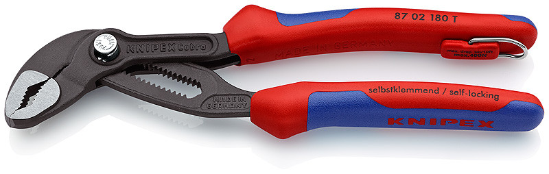 Knipex KNIP-8702180TBKA 7in Tethered Cobra Pliers Wrench