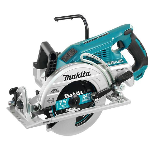 Makita MAK-DRS780Z 18V x 2 - 7-1/4in Cordless Rear Handle Circular Saw