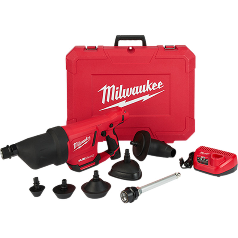 Milwaukee MIL-2572B-21 M12 AIRSNAKE Drain Cleaning Air Gun 2.0Ah Kit