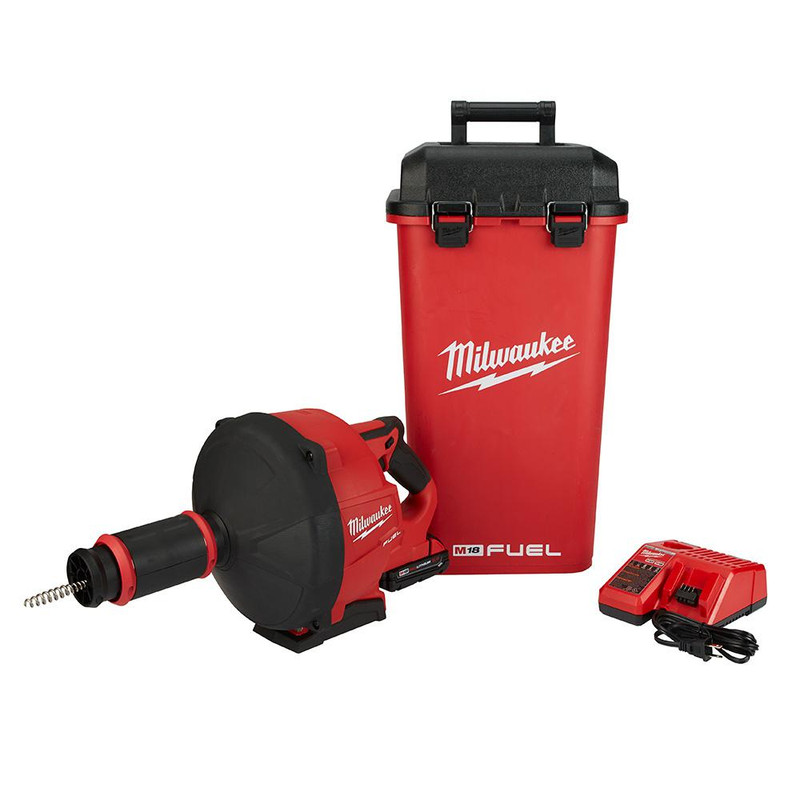 Milwaukee MIL-2772A-21 M18 FUEL Cordless Drain Cleaning Snake Auger with 5/16 in. Cable Drive 2.0Ah Kit