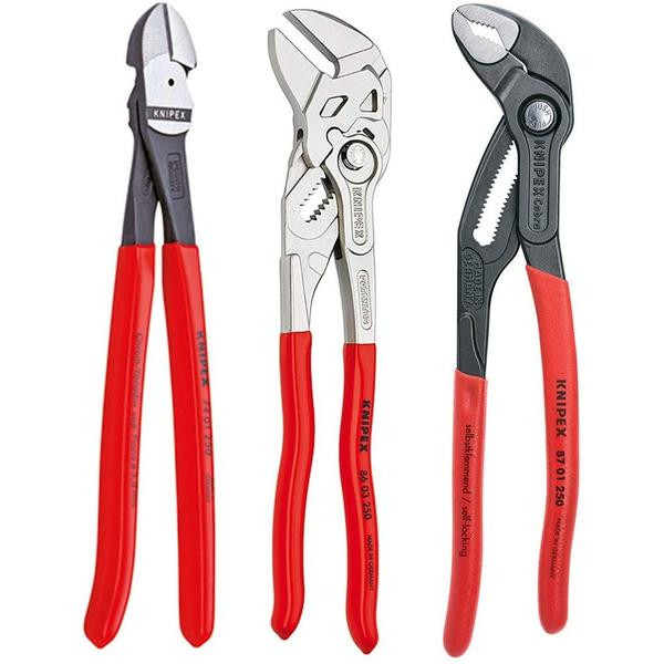 Knipex KNIP-9K0080117US Grip On 3 pc Plier Set