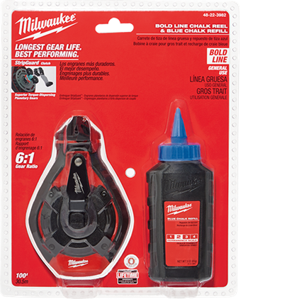 Milwaukee MIL-48-22-3982 100ft Bold Line Kit with Blue Chalk