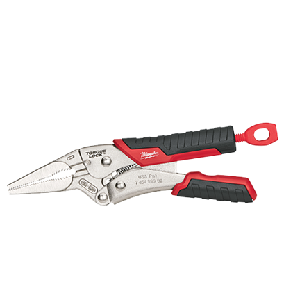 Milwaukee MIL-48-22-3406 6in TORQUE LOCK Long Nose Locking Pliers with Durable Grip