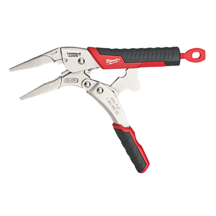 Milwaukee MIL-48-22-3409 9in TORQUE LOCK Long Nose Locking Pliers with Durable Grip